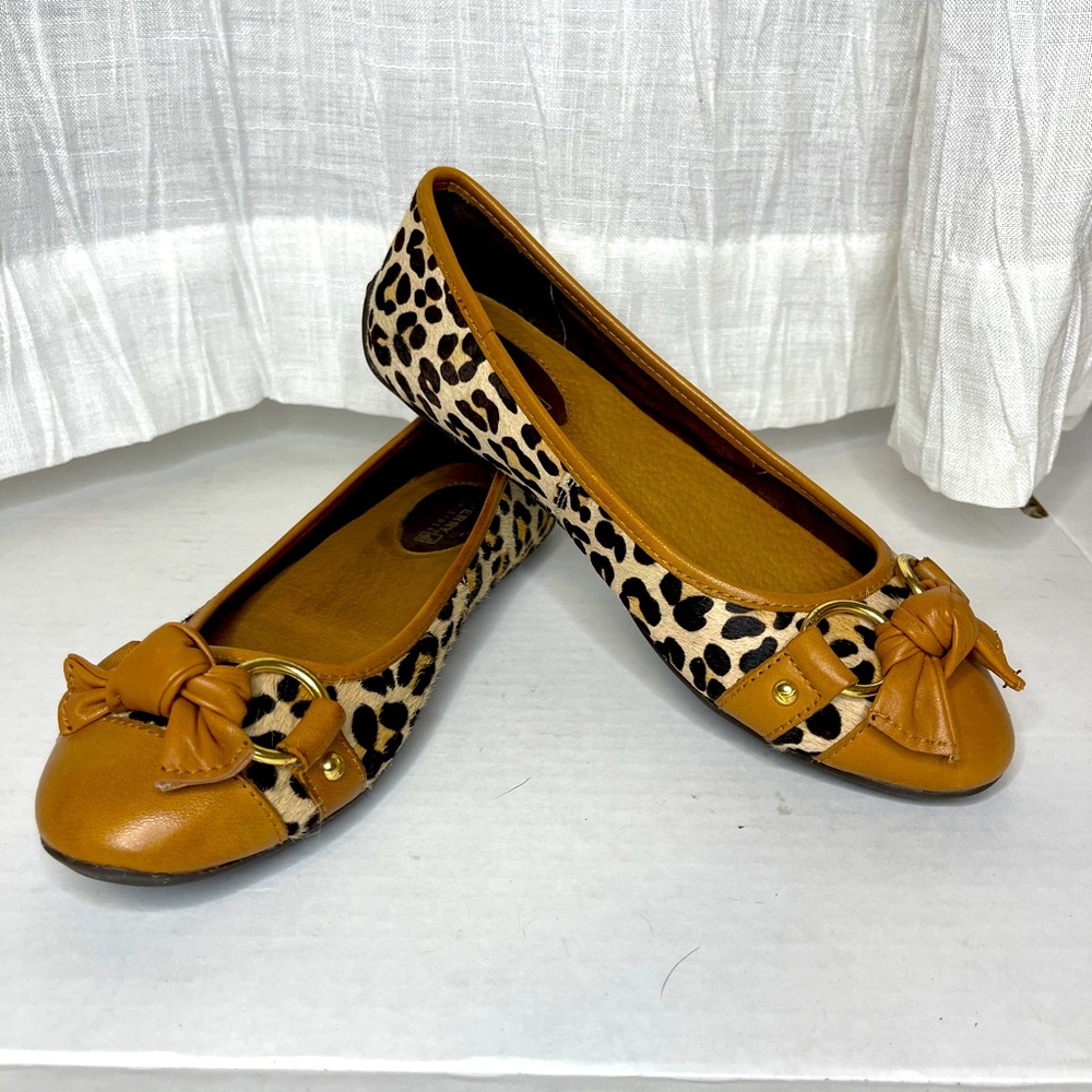 Sperry Leopard Print Flats w/bow - Never Worn- 6.5